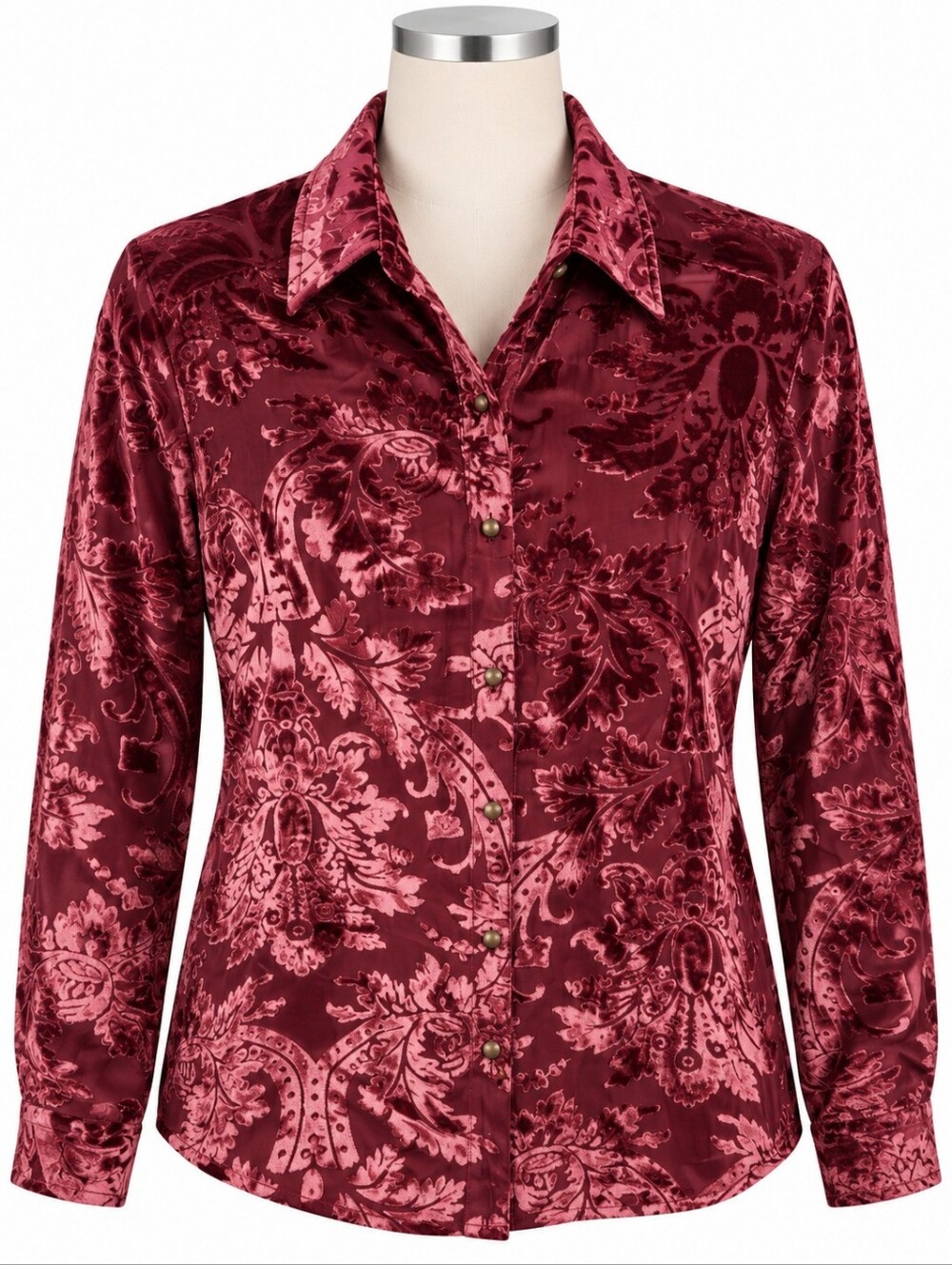 Soft Surroundings Wine Purple Floreat Velvet Burnout Top S Fairy Grunge Gothic